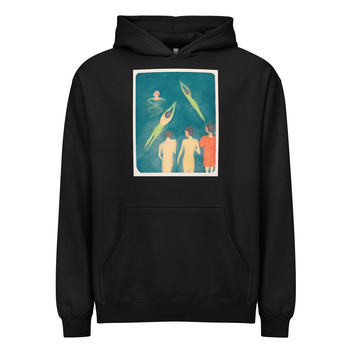 Black Hoodie Boys Bathing Signature