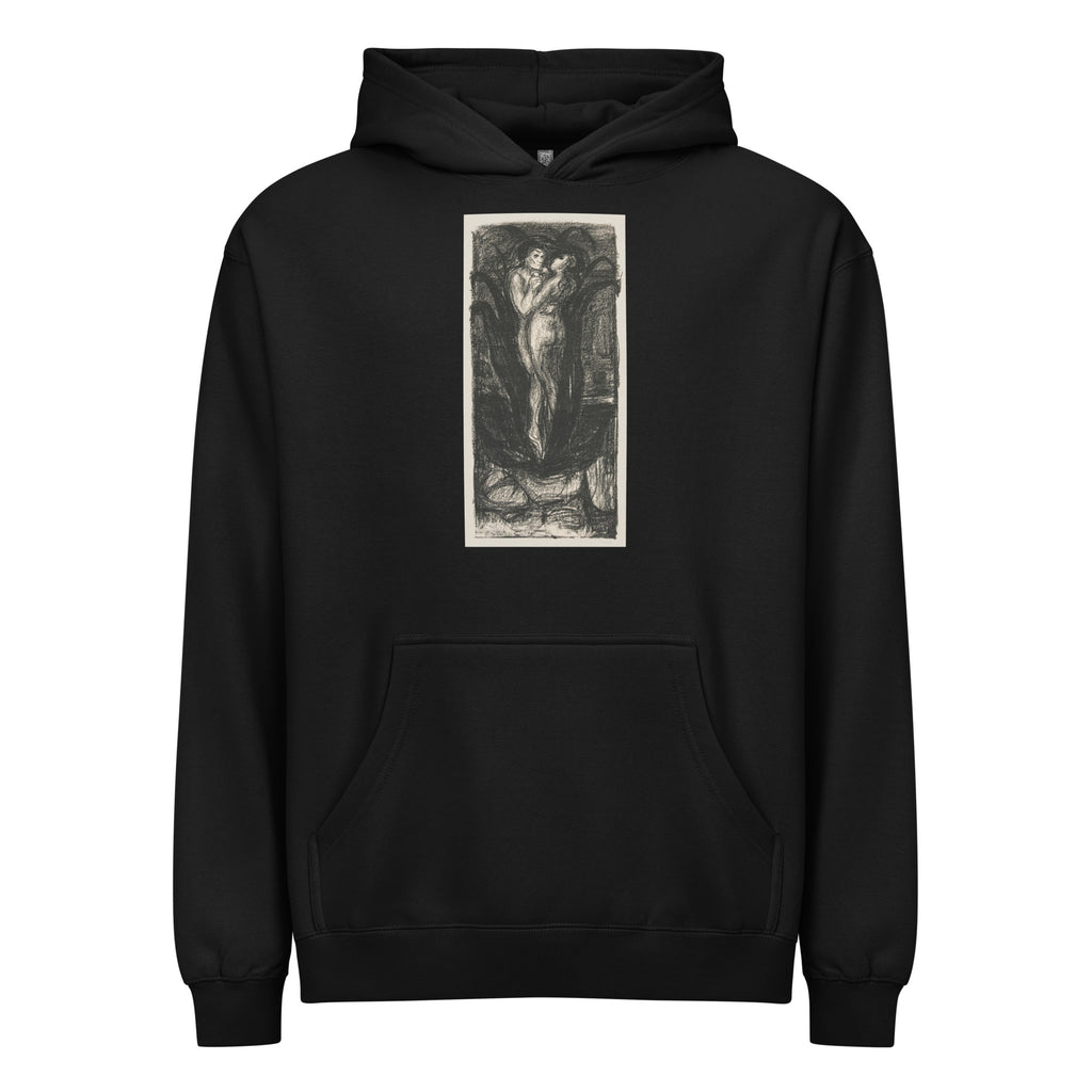 Black Hoodie The Flower Of Love Die Blume Der Liebe 1896 Signature