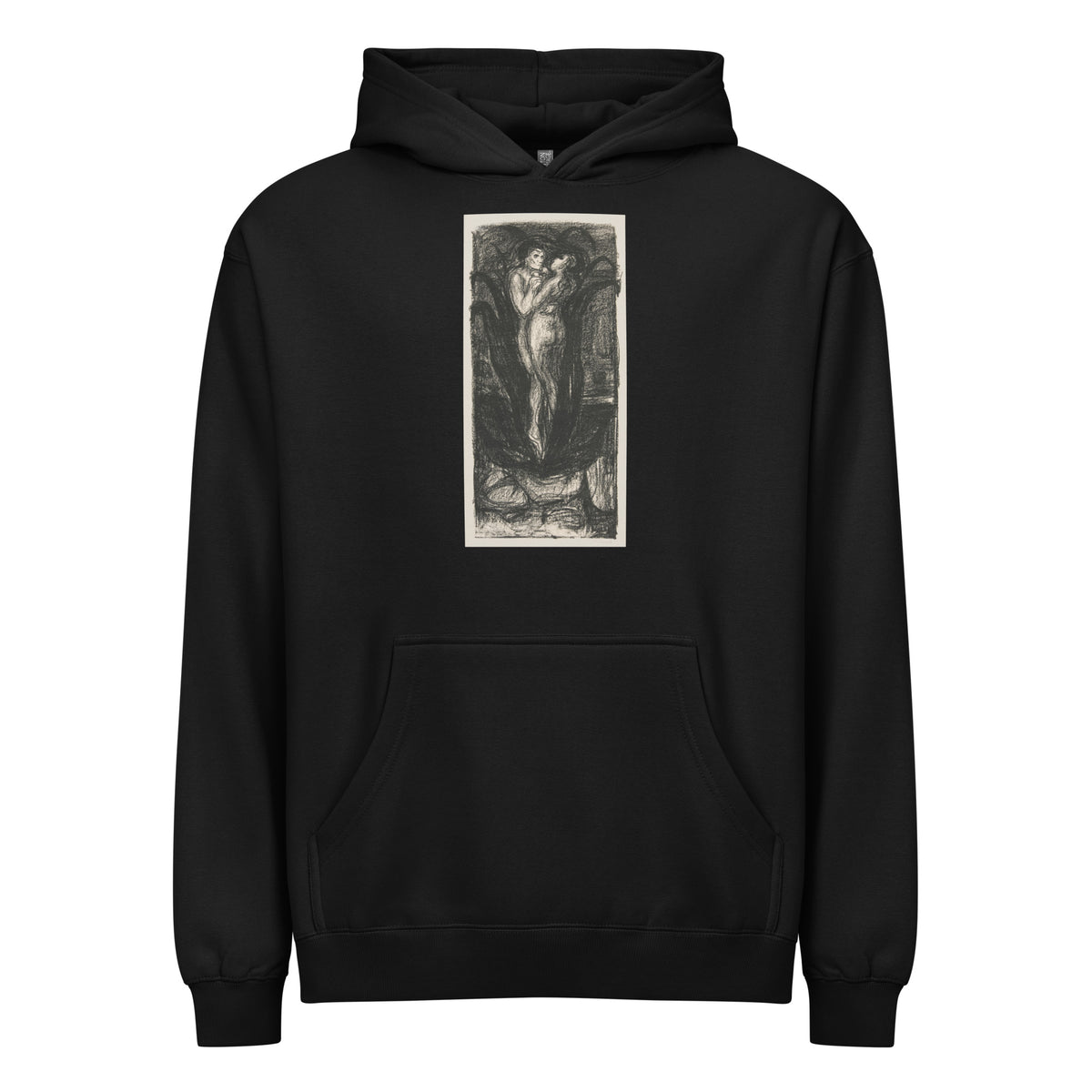 Black Hoodie The Flower Of Love Die Blume Der Liebe 1896 Signature