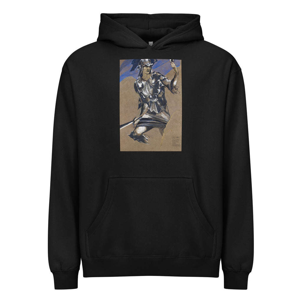 Black Hoodie The Perseus Series - Study Of Perseus In Armour For The Finding Of Medusa Signature