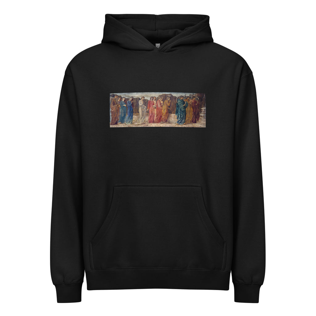 Black Hoodie Cupid And Psyche - Palace Green Murals - The King And Other Mourners Abandon Psyche To The Monster Signature