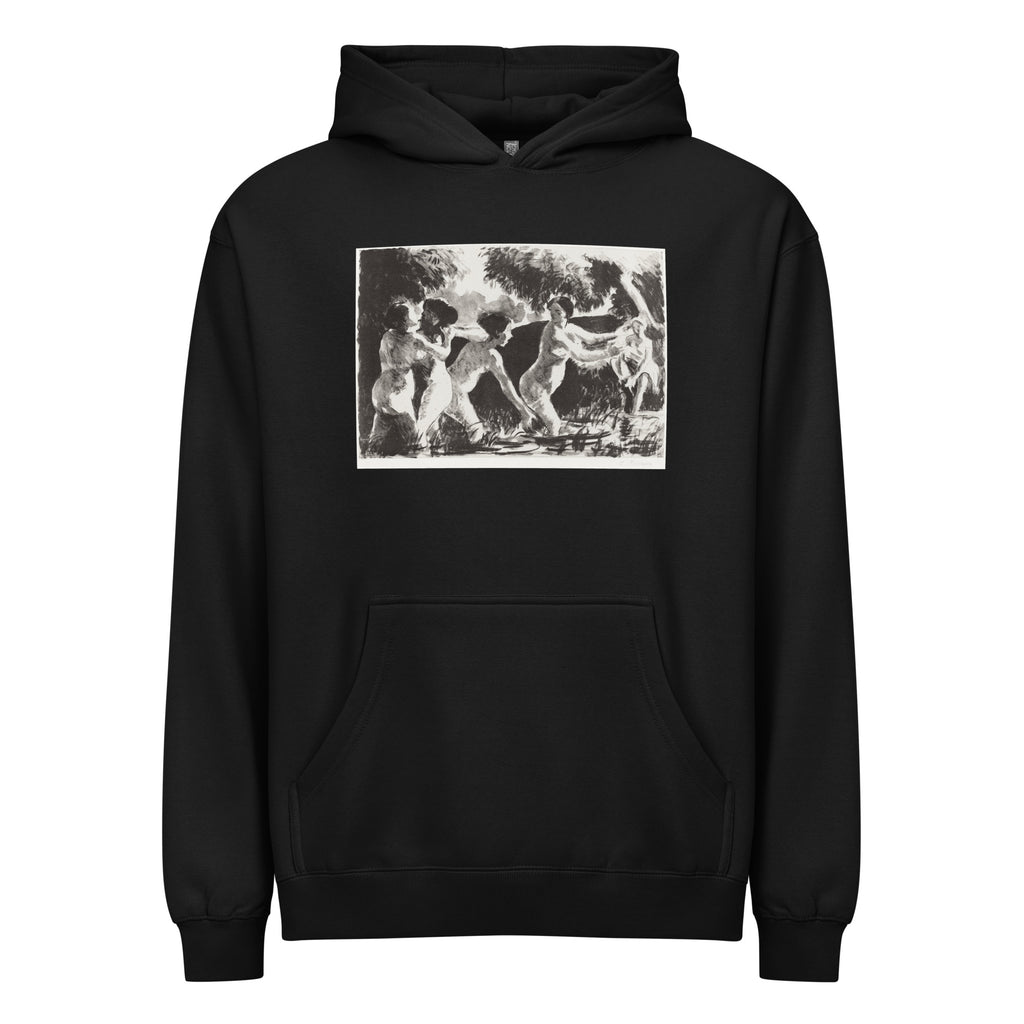 Black Hoodie Bathers Wrestling II Signature