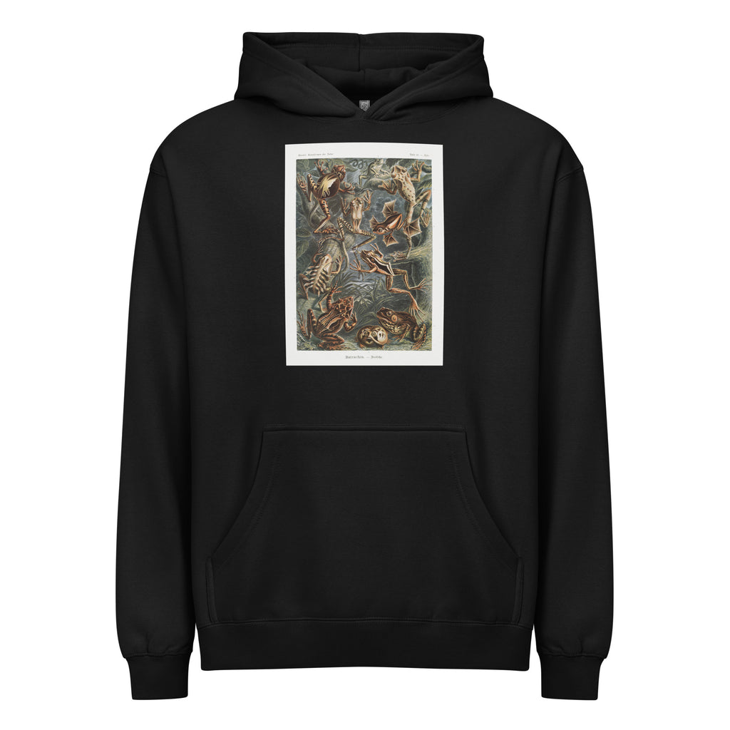 Black Hoodie Batrachia Frosche Signature