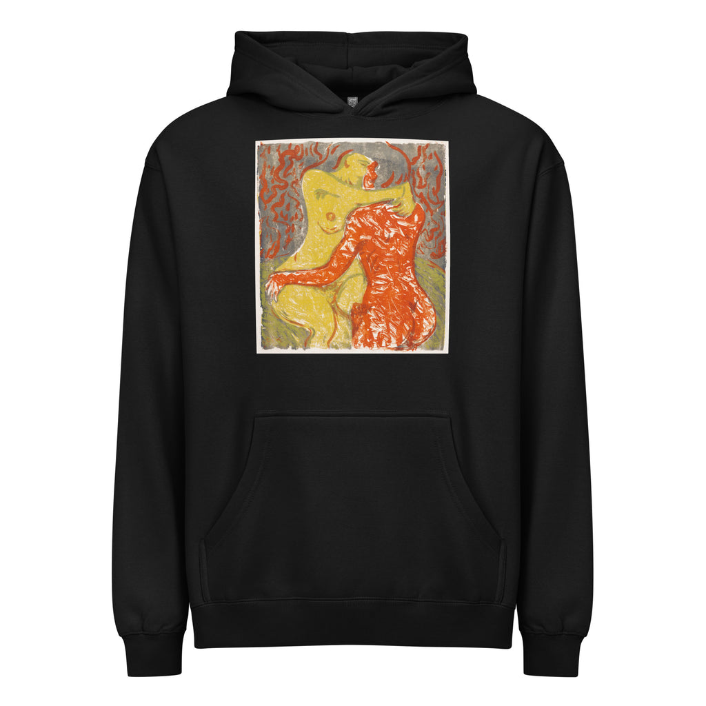 Black Hoodie Love Scene Liebesszene Print Signature