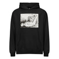Black Hoodie Man On His Back Nude Print Signature