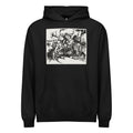 Black Hoodie Lion Hunt Print Signature