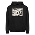 Black Hoodie Resting Horses Print Signature