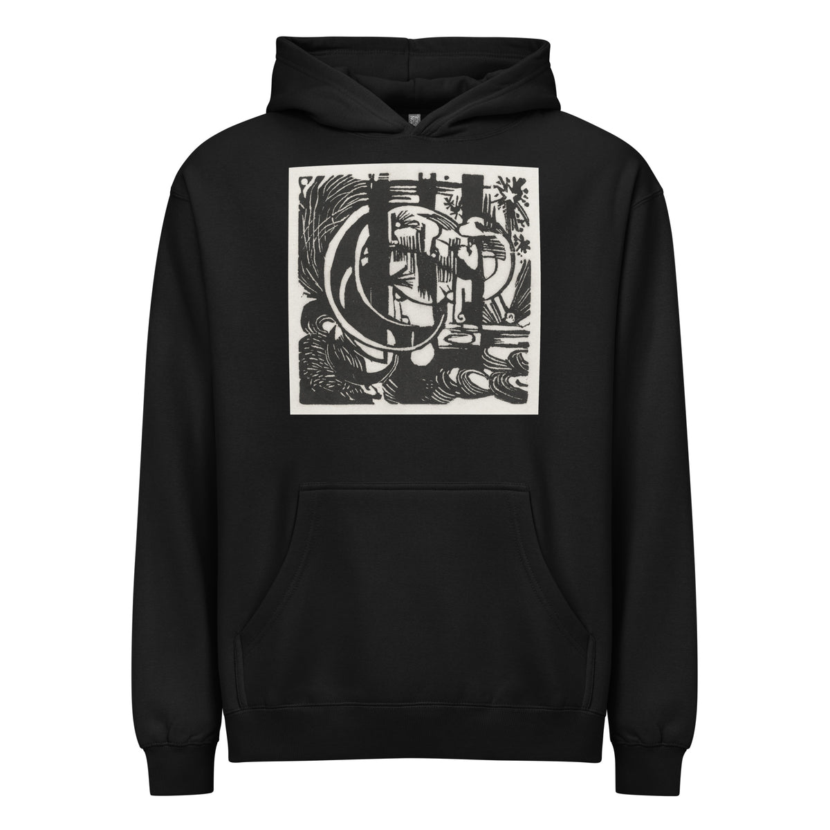 Black Hoodie Lizards Print Signature