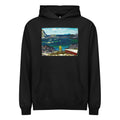 Black Hoodie The Harbor Monhegan Coast Maine Signature
