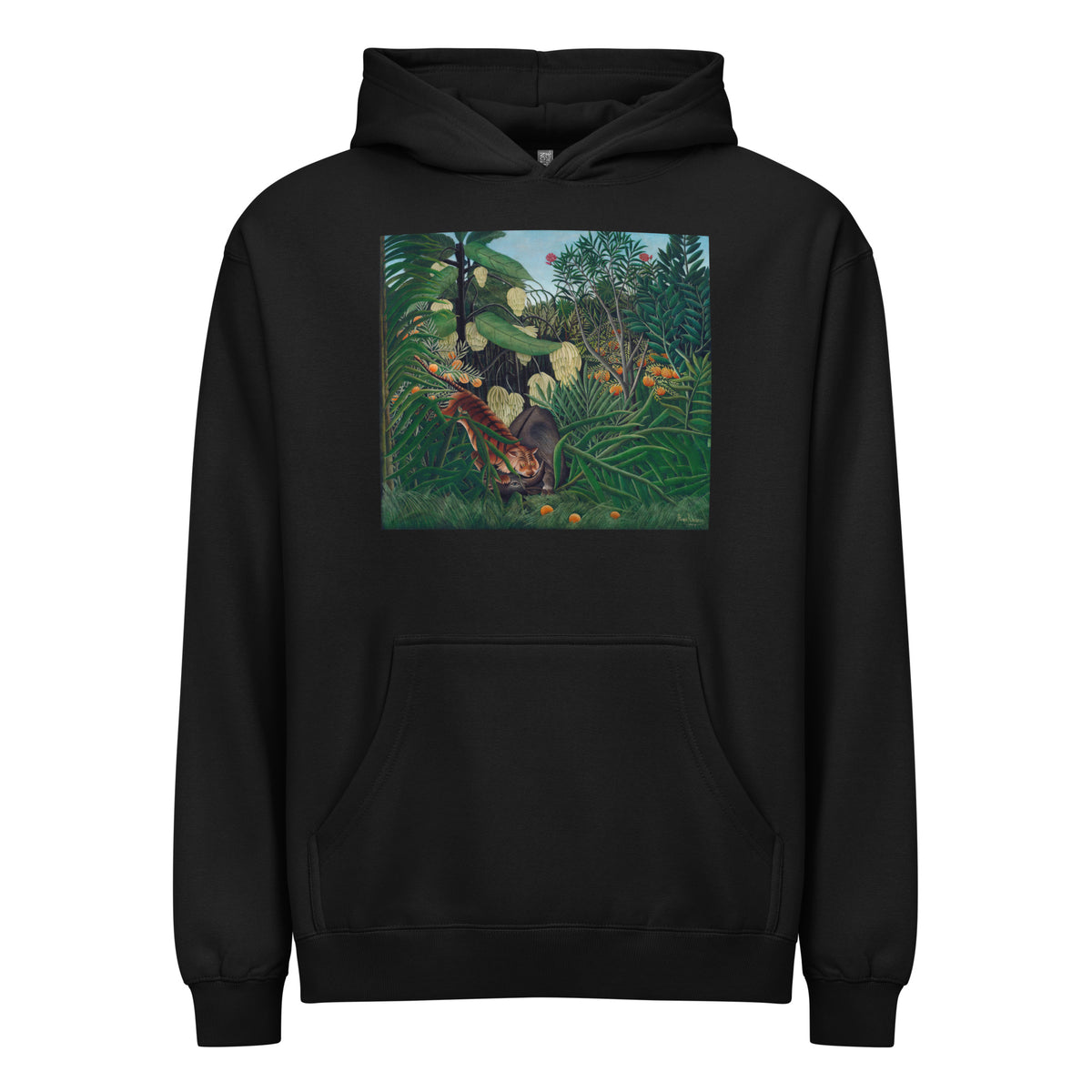 Black Hoodie Fight Between A Tiger And A Buffalo Signature