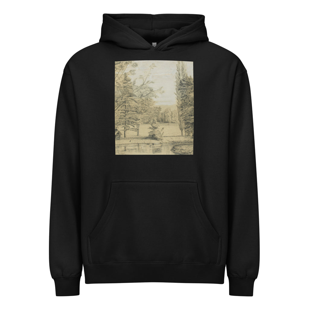 Black Hoodie River And Park Landscape Signature