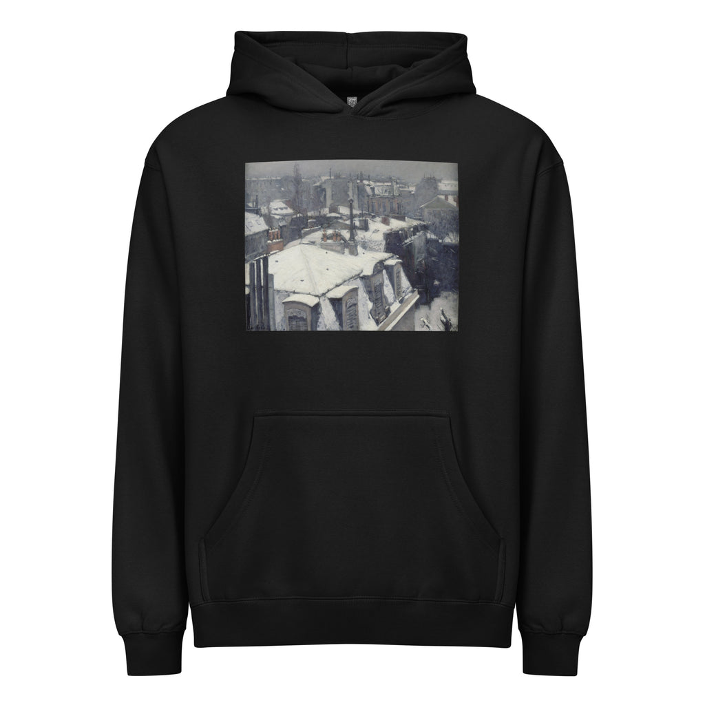 Black Hoodie Rooftops In The Snow Signature