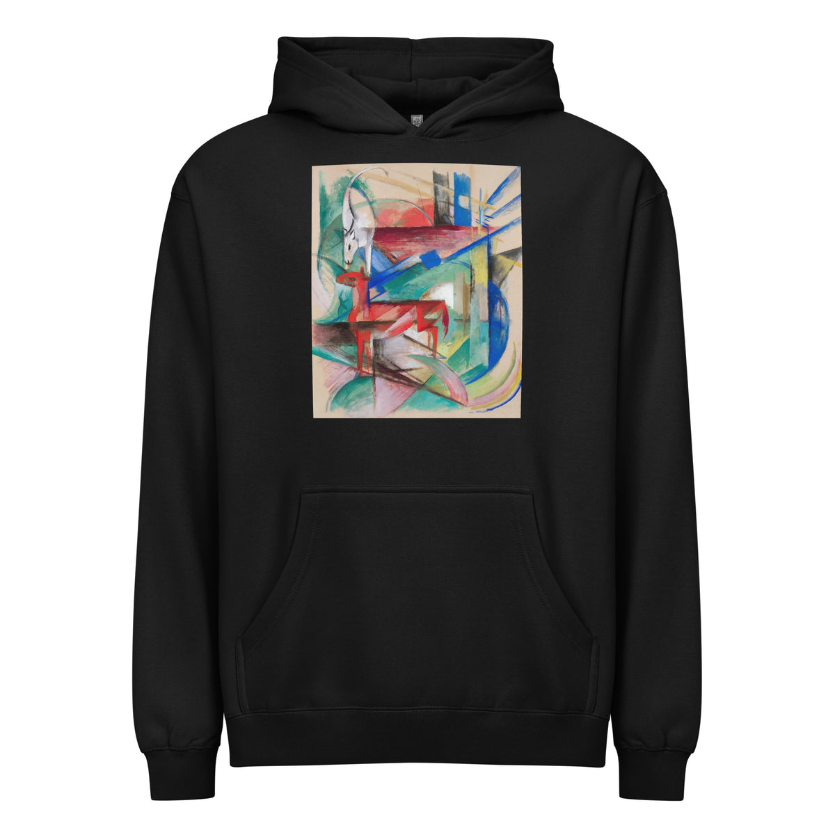 Black Hoodie Landscape With Animals Signature