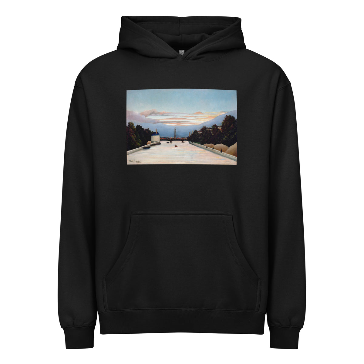 Black Hoodie Henri Rousseau The Eiffel Tower Famous Painting Signature