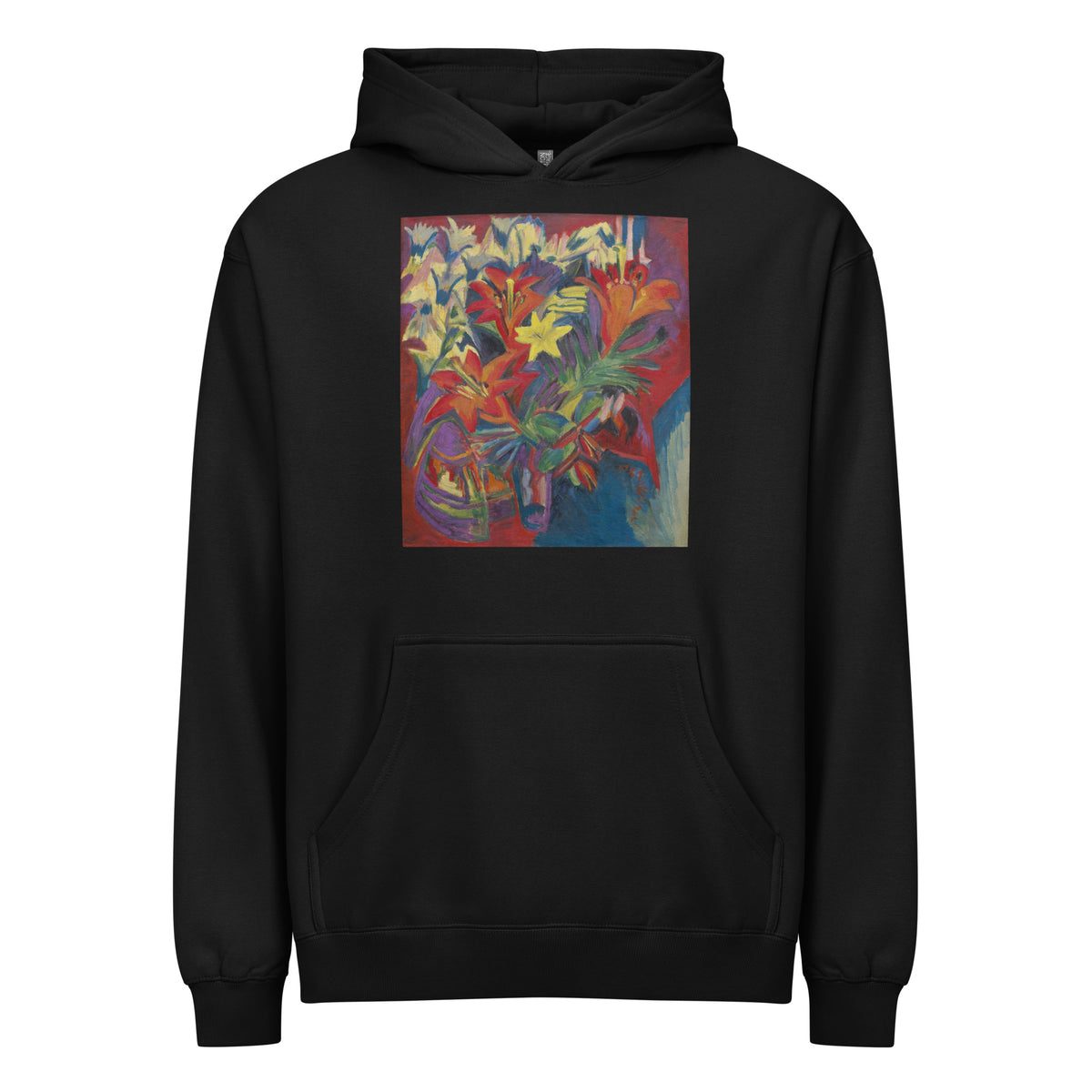 Black Hoodie Ernst Ludwig Kirchner Still Life With Lilies Famous Painting Signature