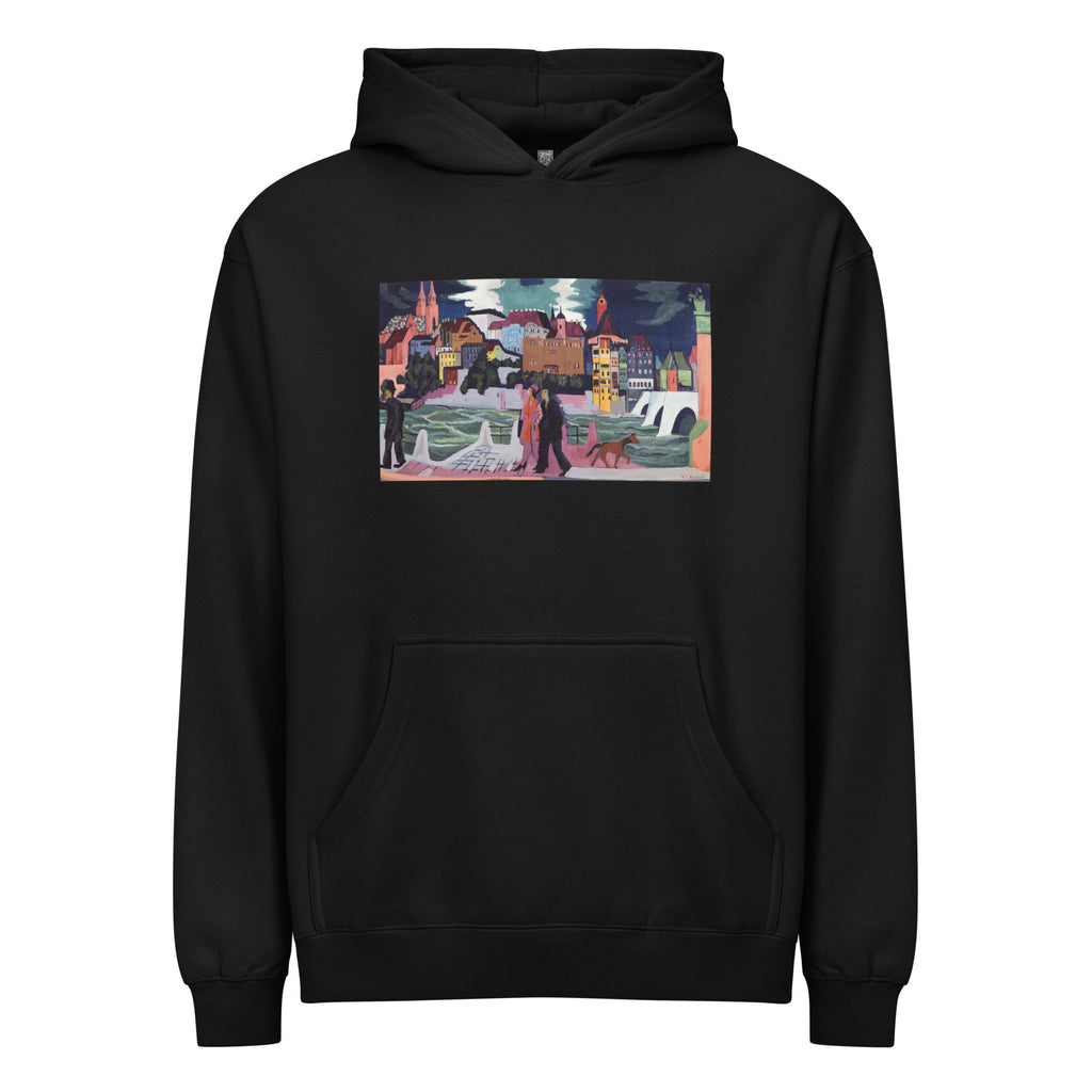 Black Hoodie Ernst Ludwig Kirchner View Of Basel And The Rhine Famous Painting Signature