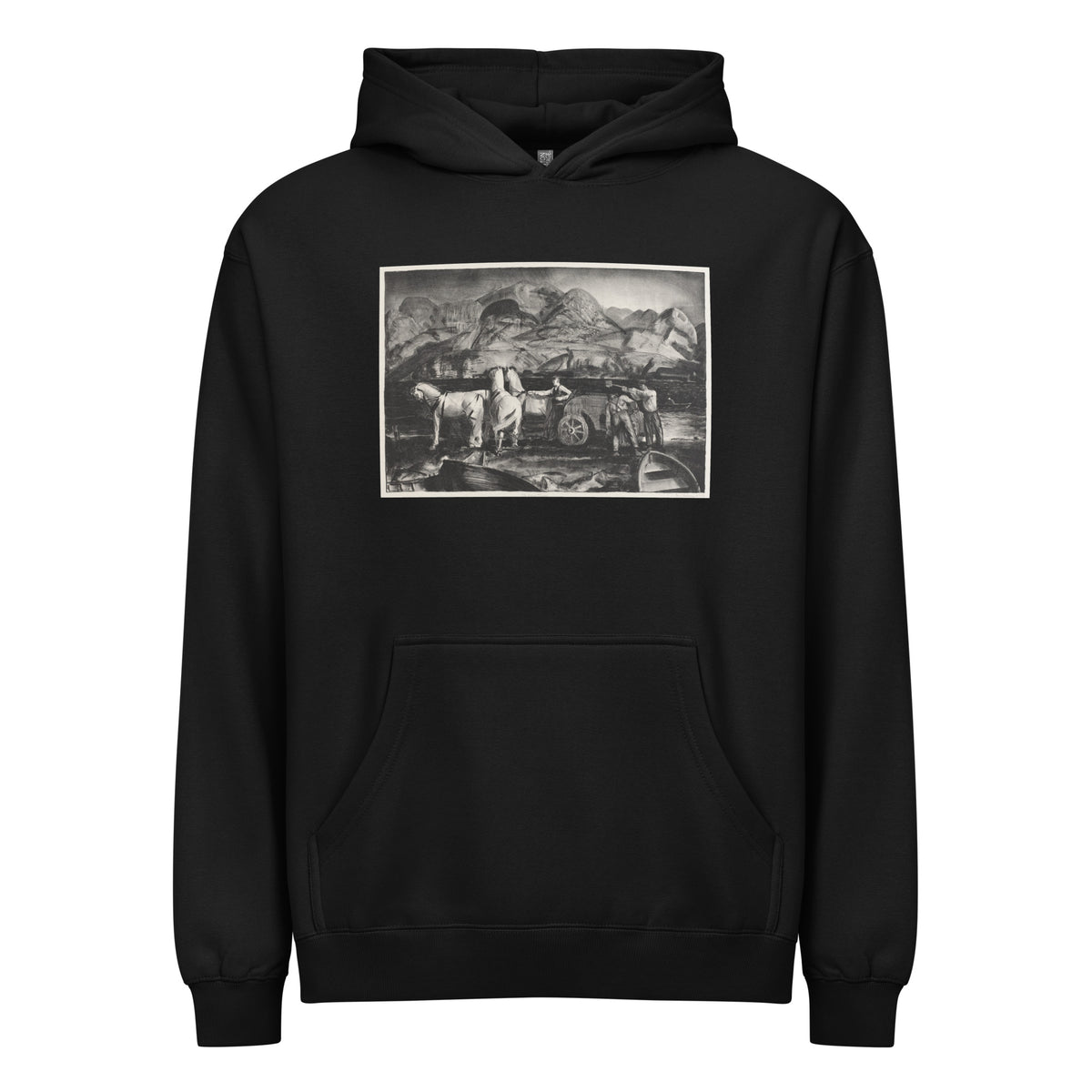 Black Hoodie The Sand Team Print Signature