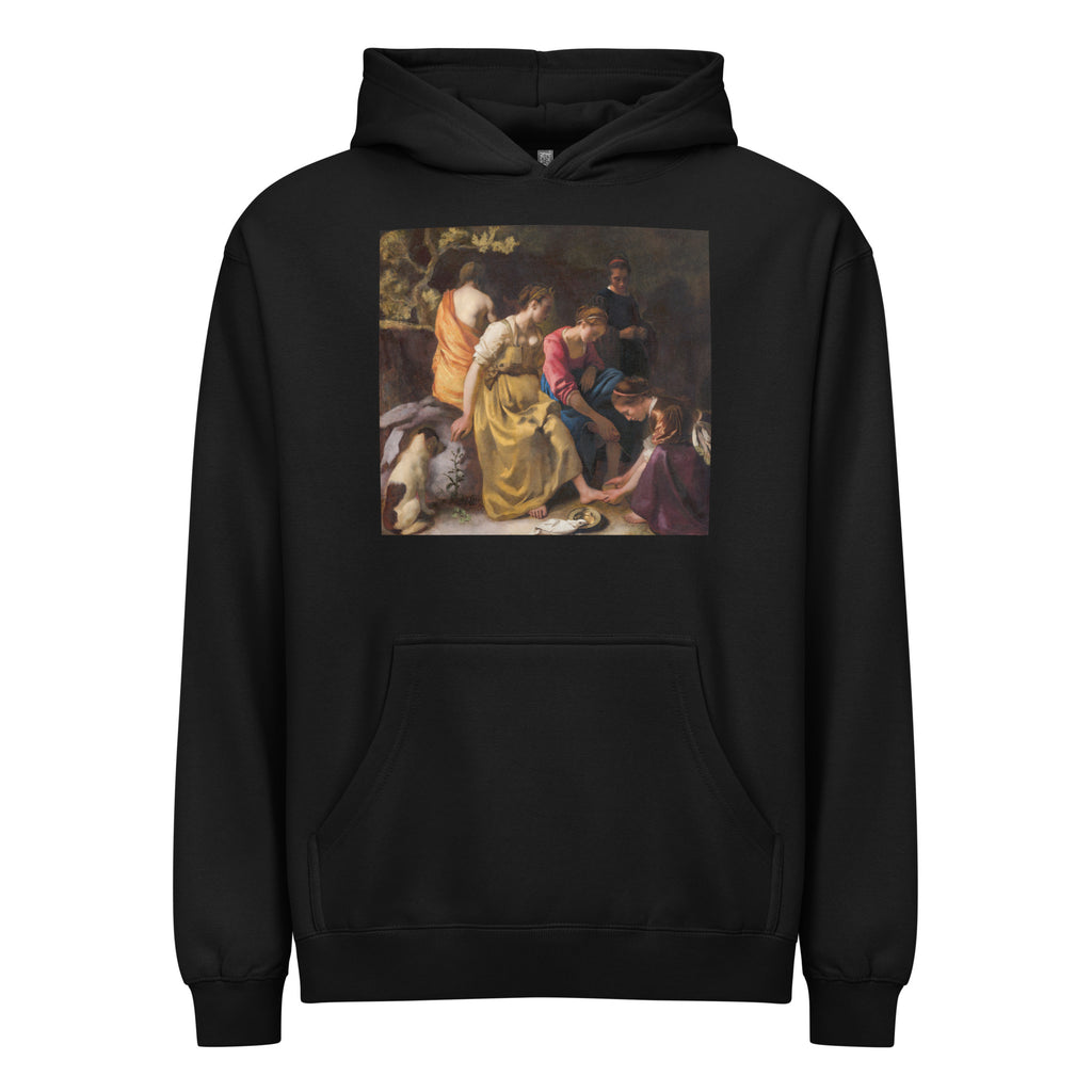 Black Hoodie Johannes Vermeer Diana And Her Nymphs Famous Painting Signature
