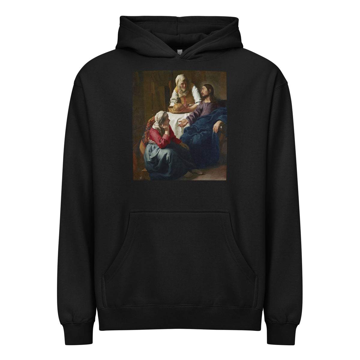 Black Hoodie Johannes Vermeer Christ In The House Of Martha And Mary Famous Painting Signature