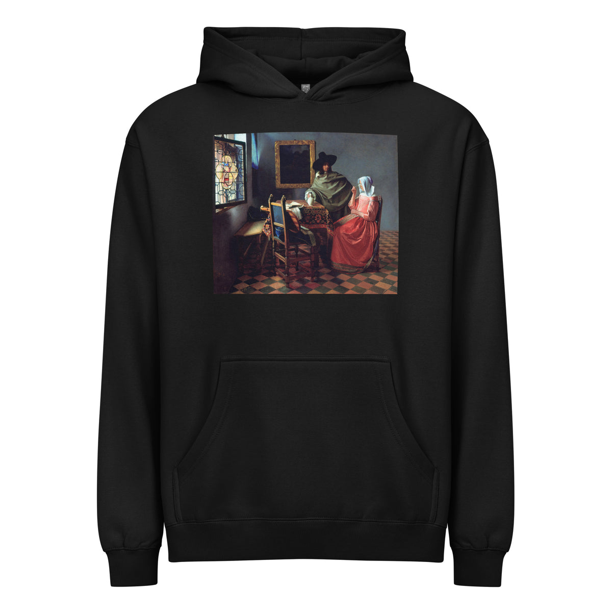 Black Hoodie Johannes Vermeer The Wine Glass Famous Painting Signature