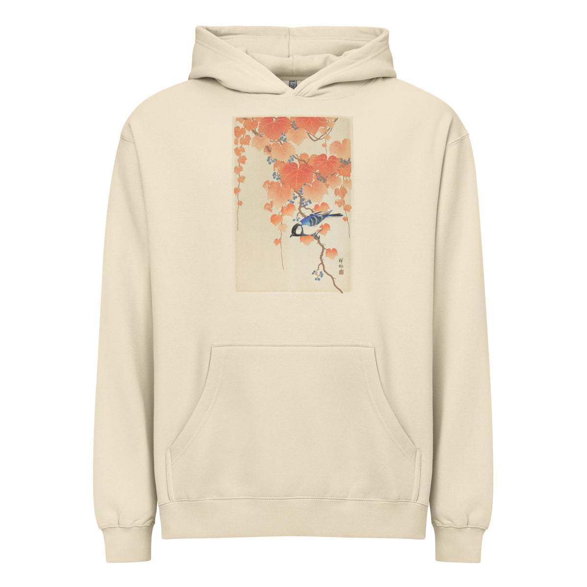 Hoodie Great Tit On Paulownia Branch - Ohara Koson 1925 Signature