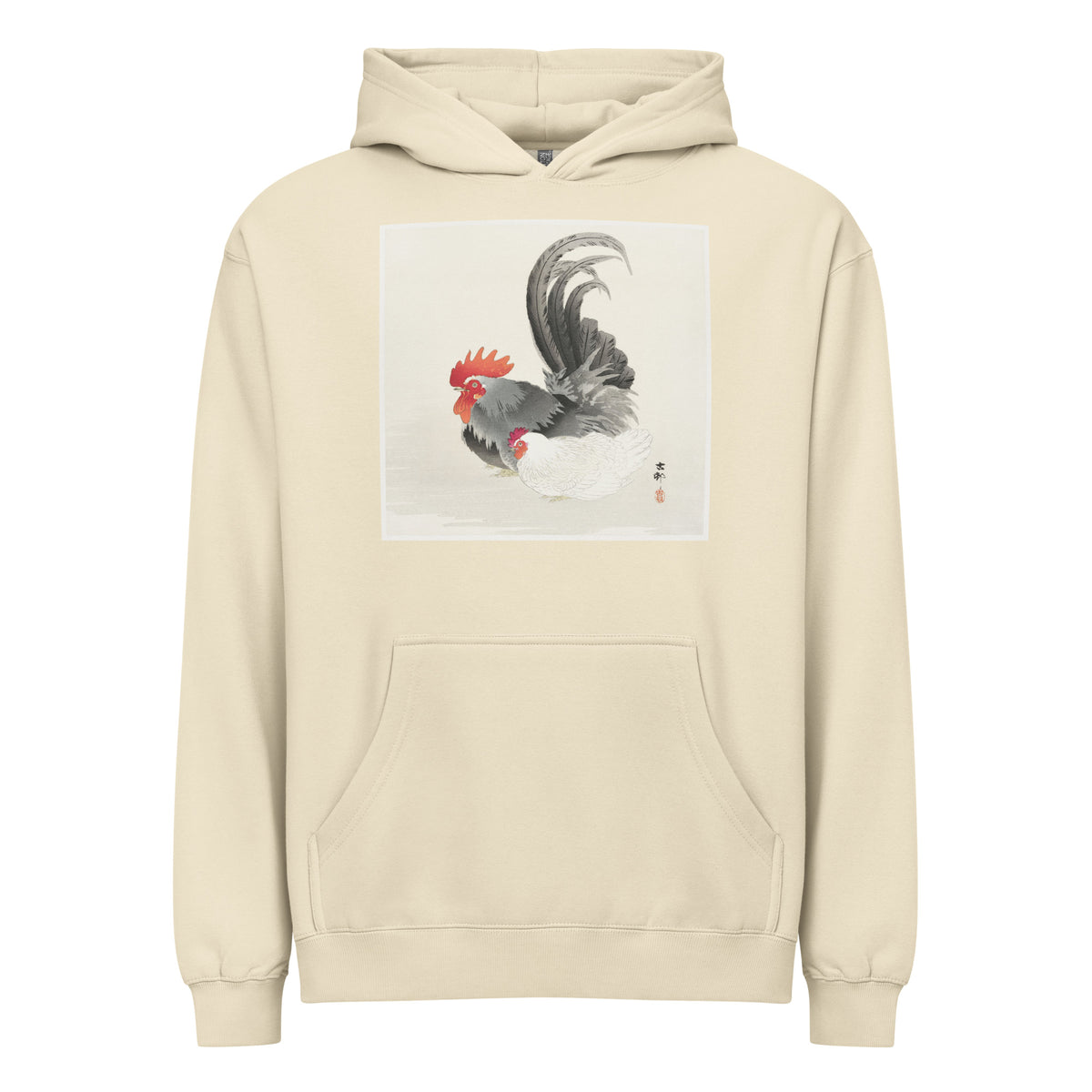 Hoodie Chicken And Cock - Ohara Koson 1900 Signature