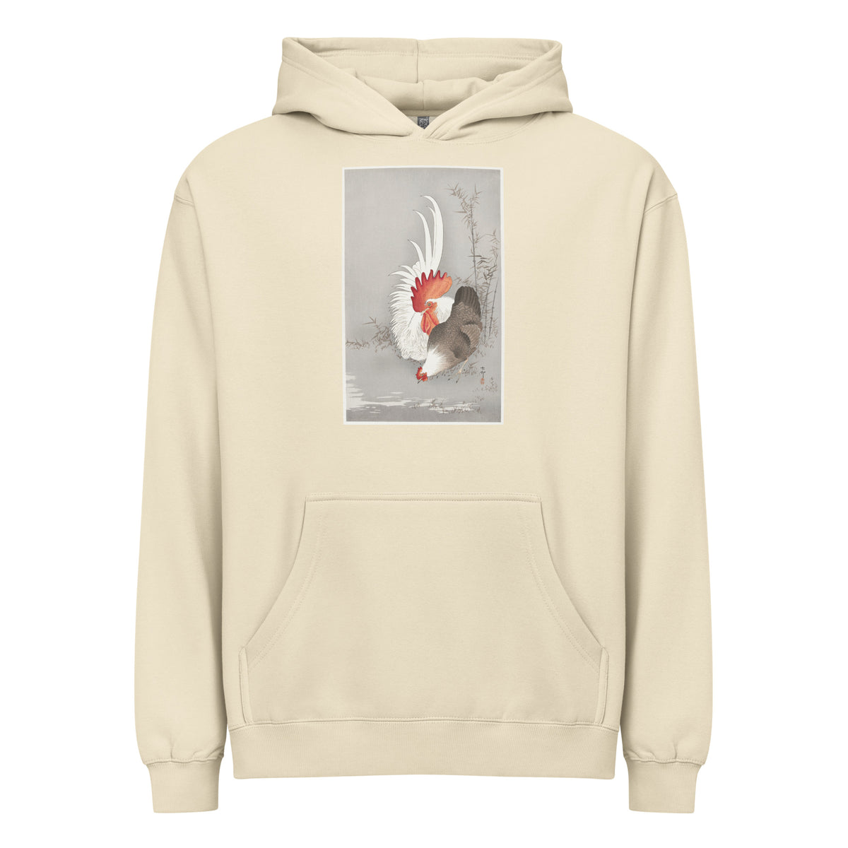 Hoodie Rooster And Chicken - Ohara Koson 1900 Signature