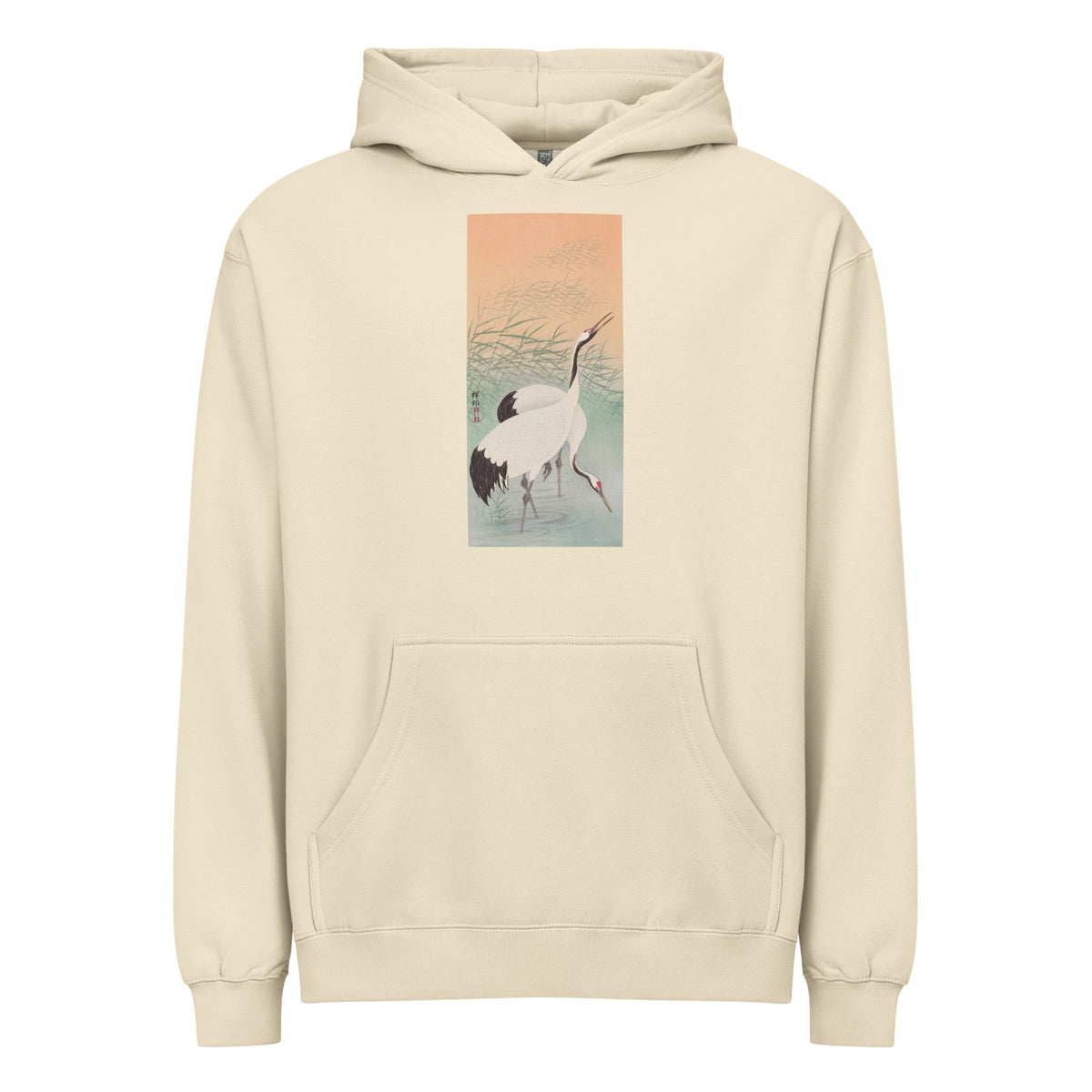 Hoodie Two Cranes - Ohara Koson 1925 Signature