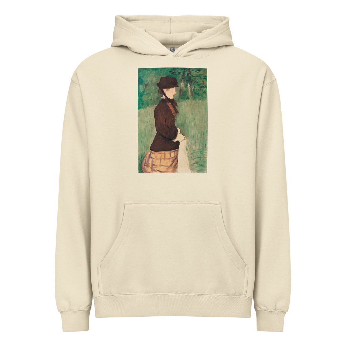 Hoodie Young Woman In A Garden Jeune Femme Dans Un Jardin Painting In High Resolution Signature