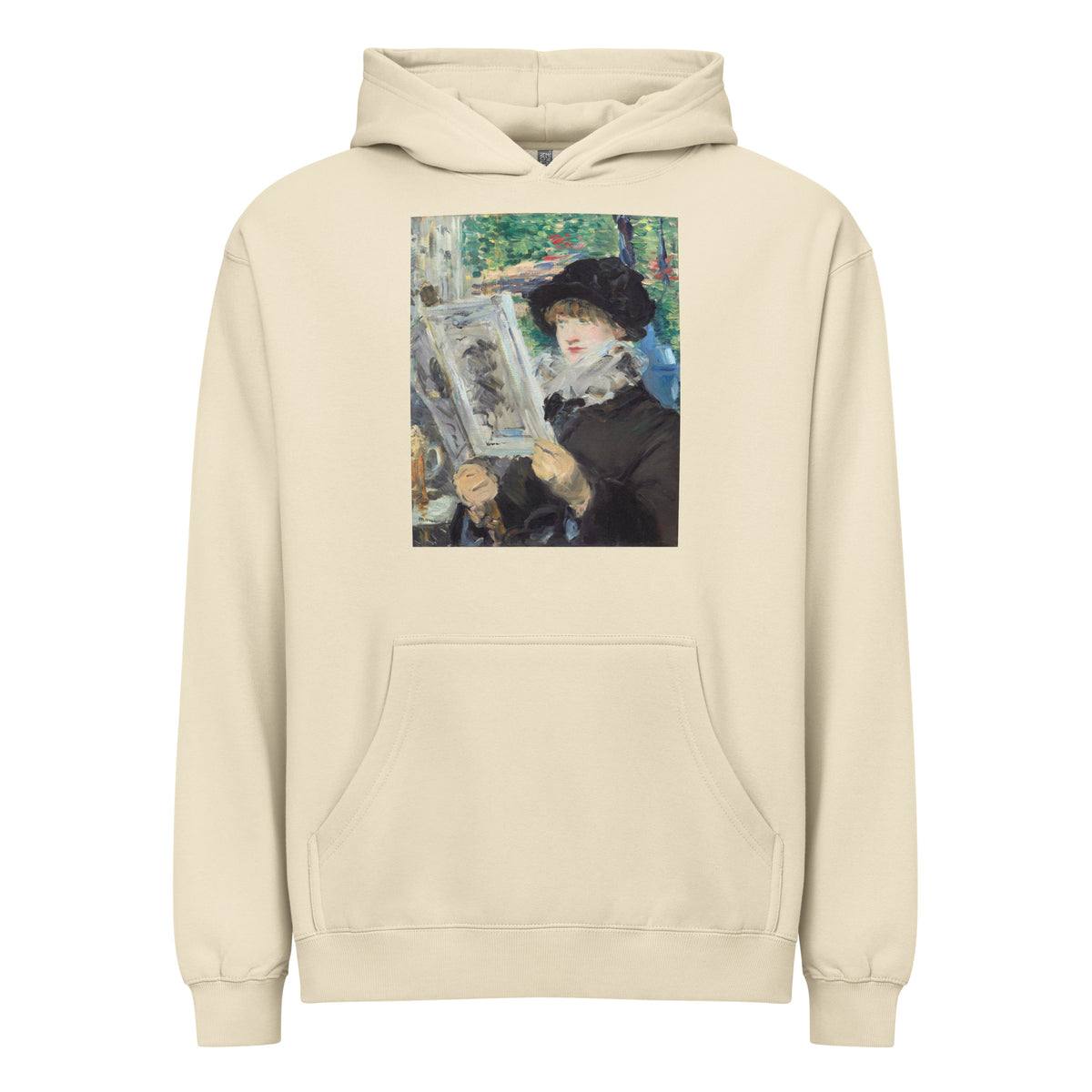 Hoodie Woman Reading Painting In High Resolution Signature