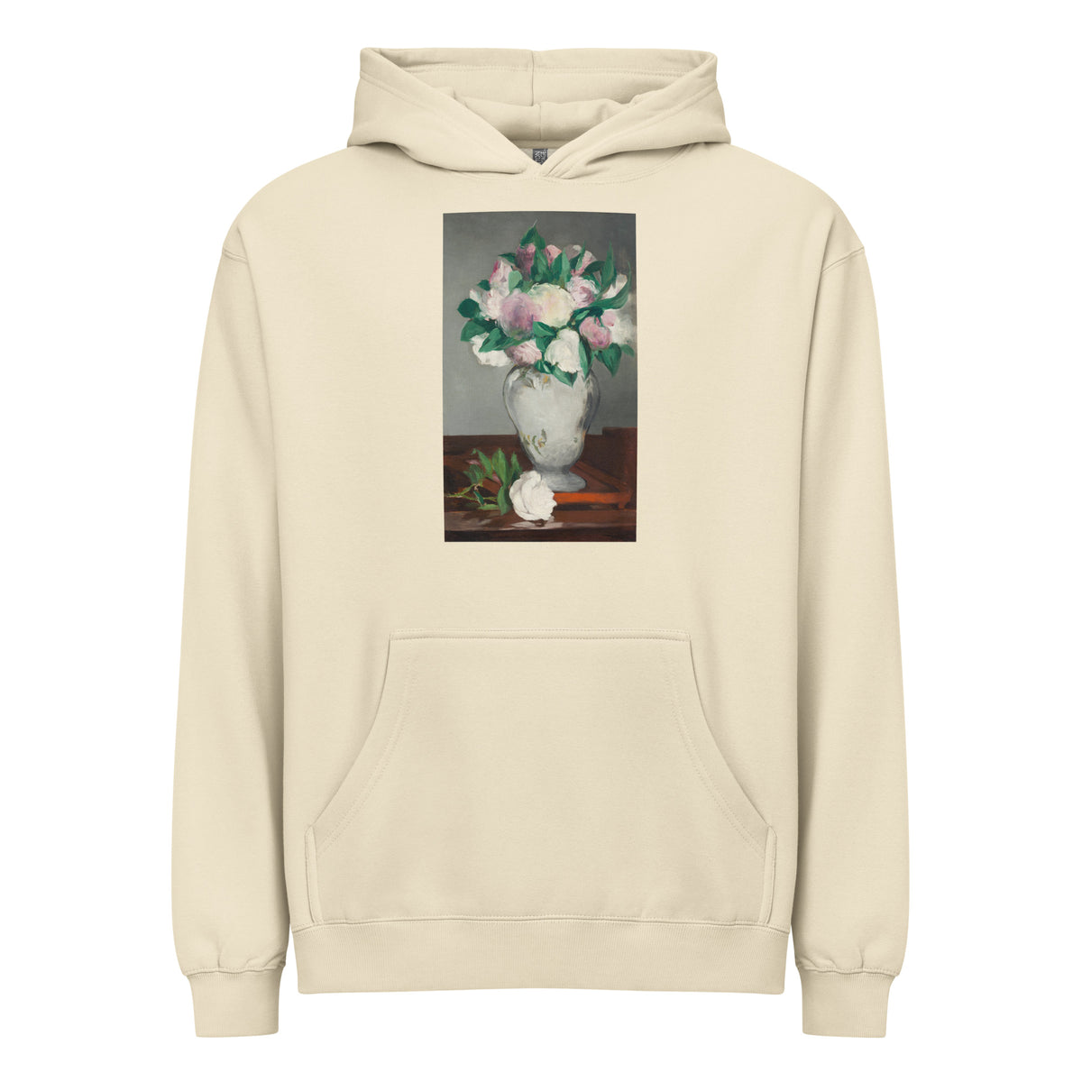 Hoodie Peonies Painting In High Resolution Signature