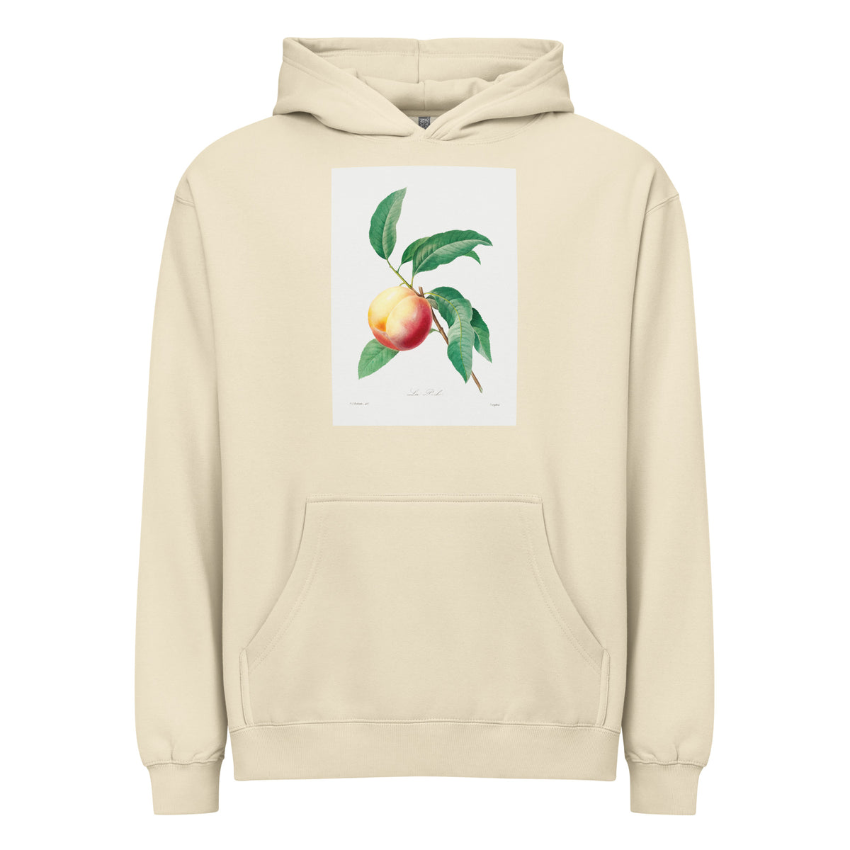 Hoodie Peach Fruit On A Branch - Pierre-Joseph Redoute 1759 Signature