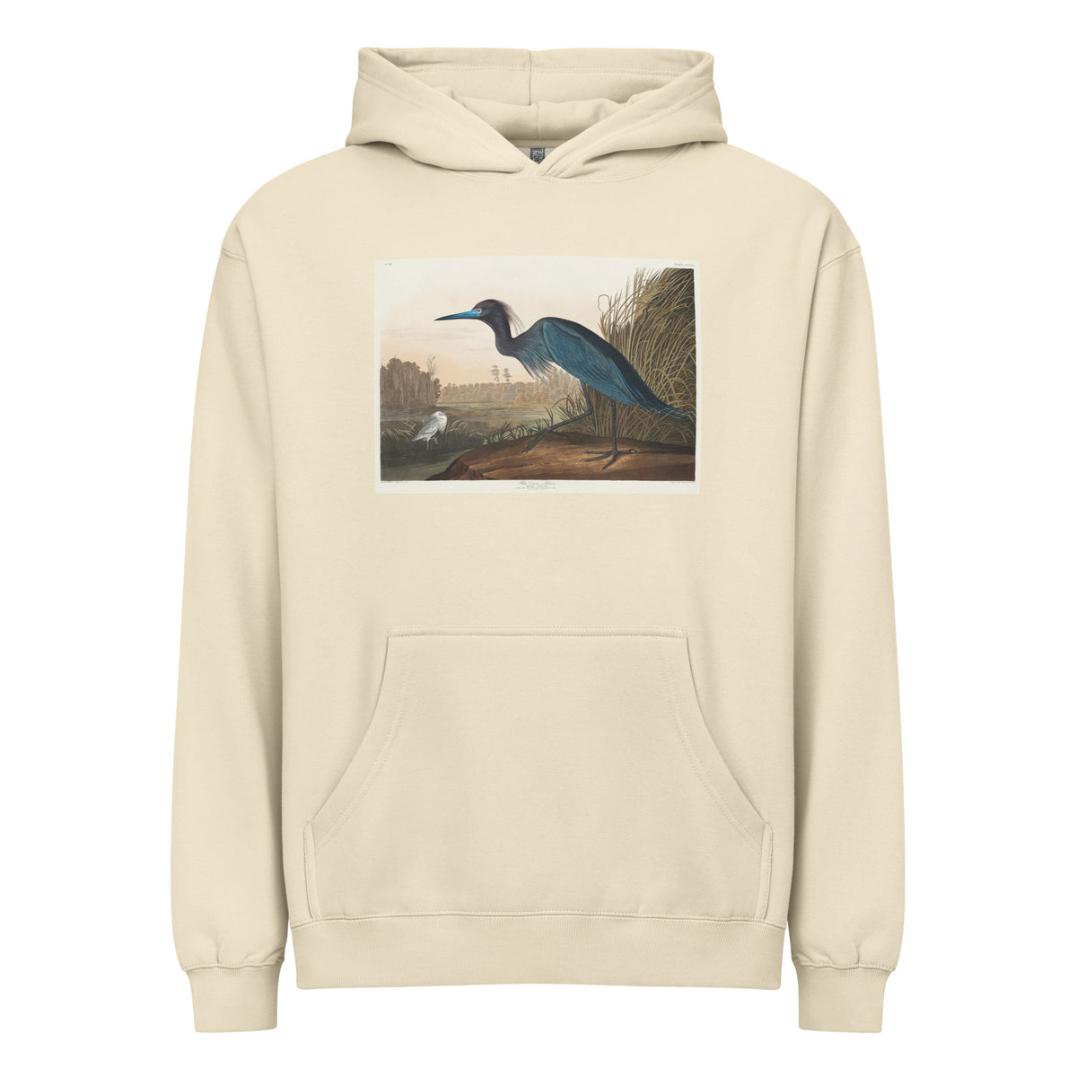 Hoodie Blue Crane Or Heron Signature