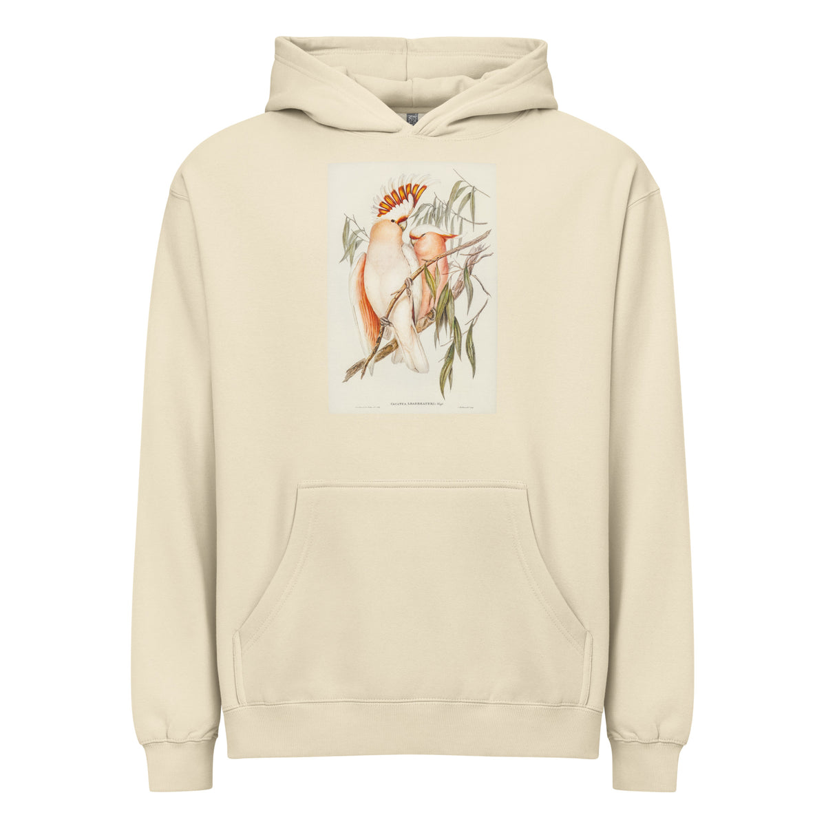 Hoodie Leadbeater S Cockatoo Cacatua Leadbeaterii Illustrated - Elizabeth Gould 1804 Signature