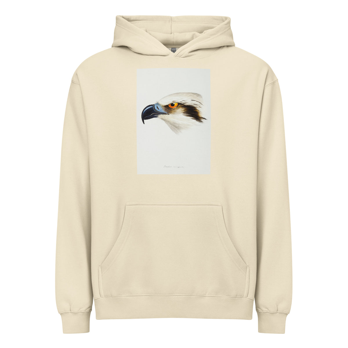 Hoodie White-Headed Osprey Pandion Leucocephalus Illustrated Signature