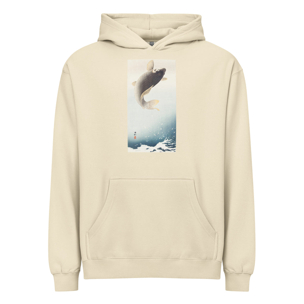 Hoodie A Jumping Carp - Ohara Koson 1900 Signature