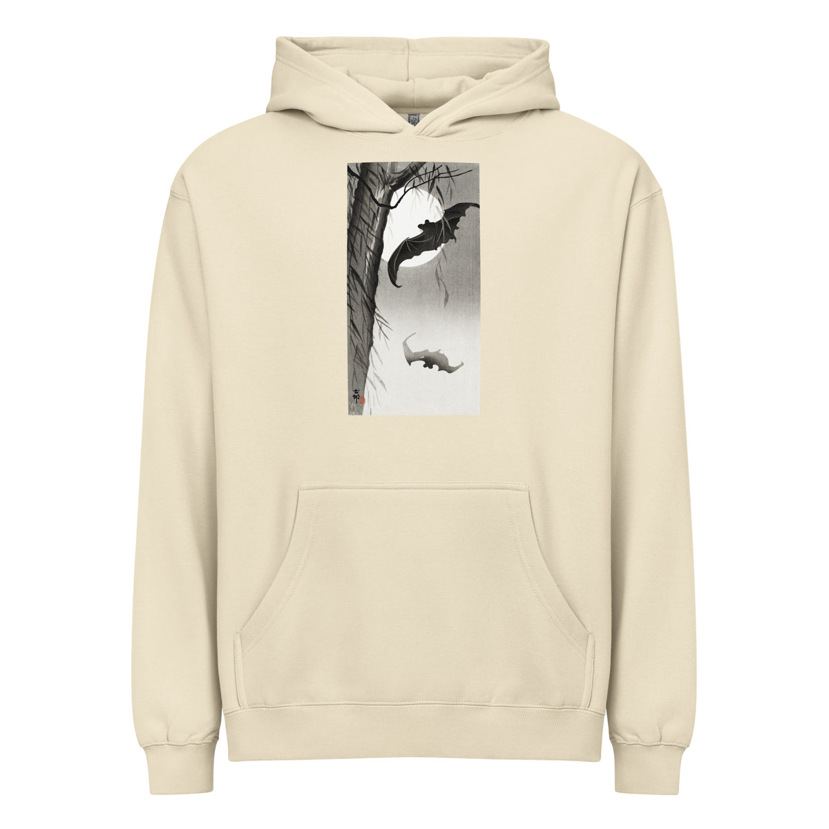 Hoodie Bats Under The Full Moon - Ohara Koson 1900 Signature