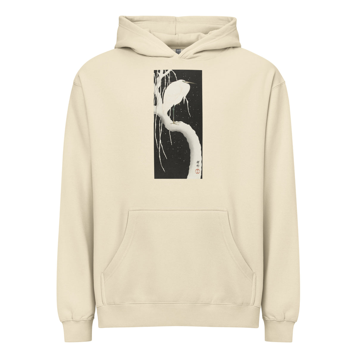 Hoodie Heron In Snow Signature