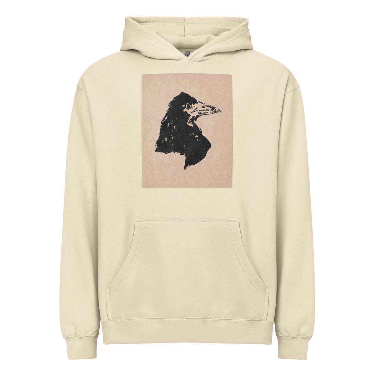 Hoodie Raven Head Print In High Resolution Signature