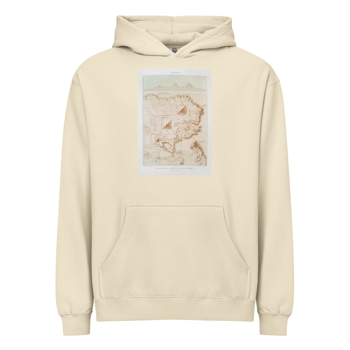 Hoodie Topographic Map Of Part Of The Memphite Necropolis Pyramids Of Giza Signature