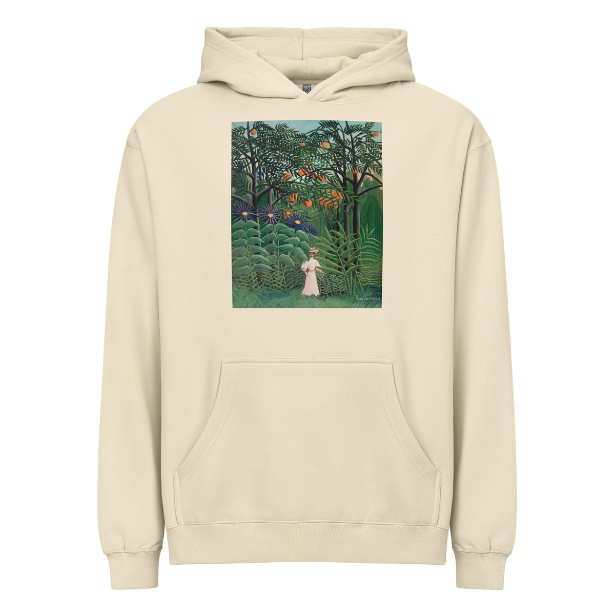 Hoodie Woman Walking In An Exotic Forest Femme Se Promenant Dans Une Foret Exotique Signature
