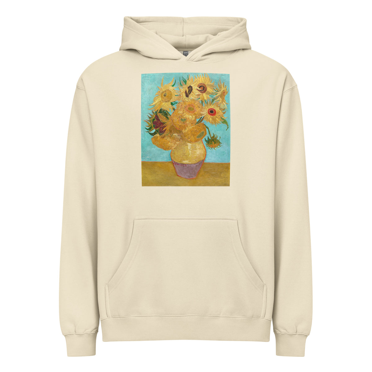 Hoodie Vincent Van Gogh S Vase With Twelve Sunflowers Famous Painting Signature