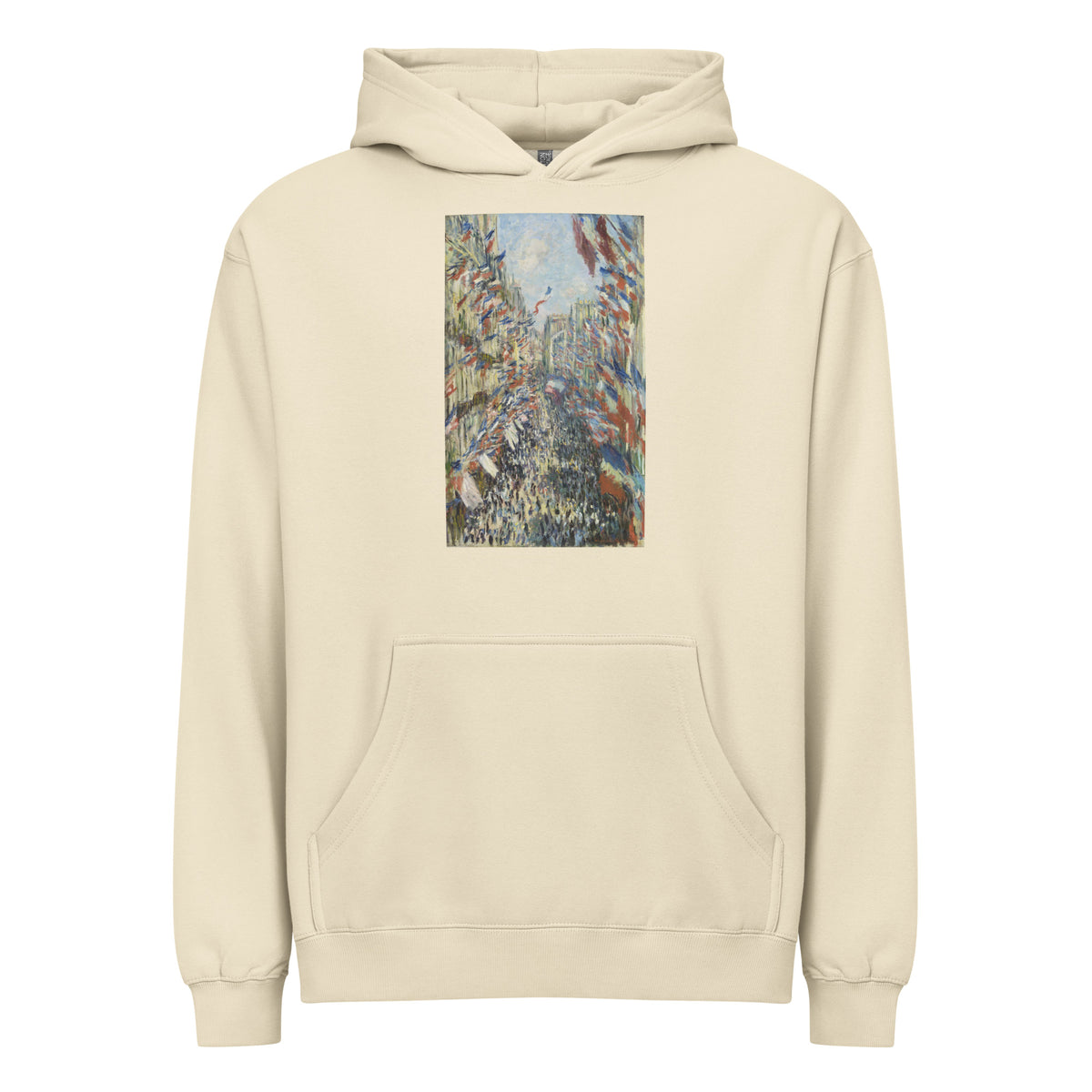 Hoodie Claude Monet S The Rue Montorgueil In Paris Famous Painting Signature