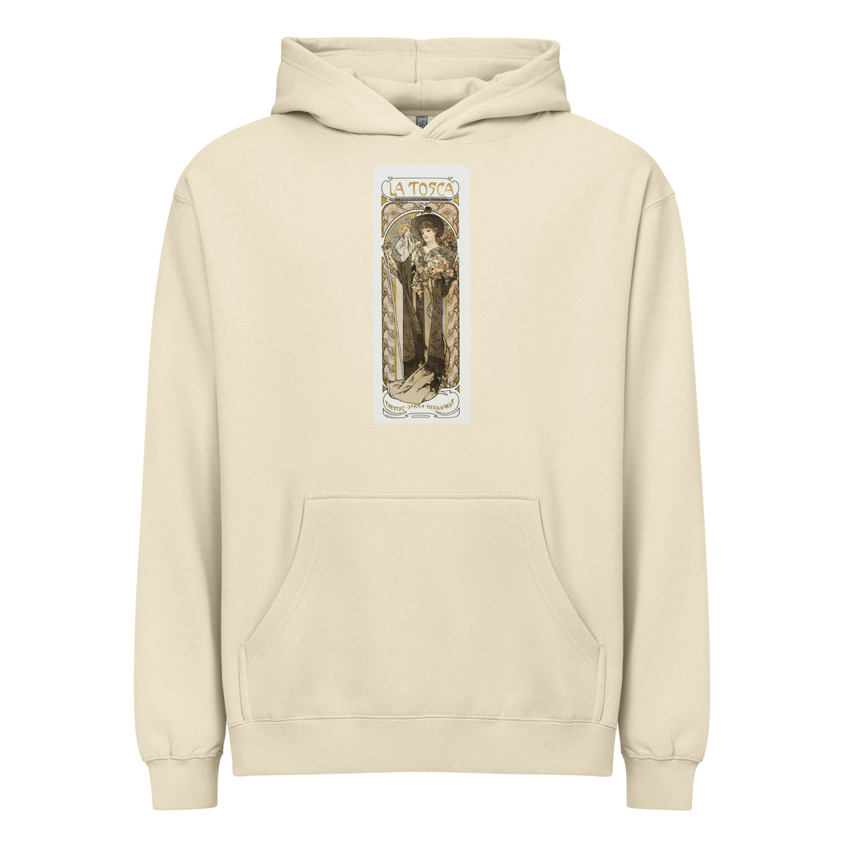 Hoodie La Tosca Sarah Bernhardt - Alphonse Maria Mucha 1869 Signature