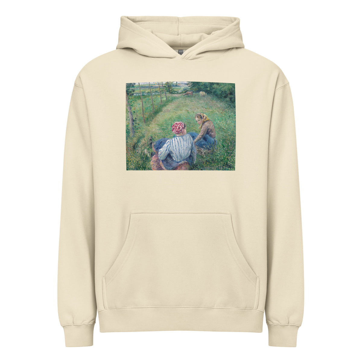 Hoodie Young Peasant Girls Resting In The Fields Near Pontoise Signature