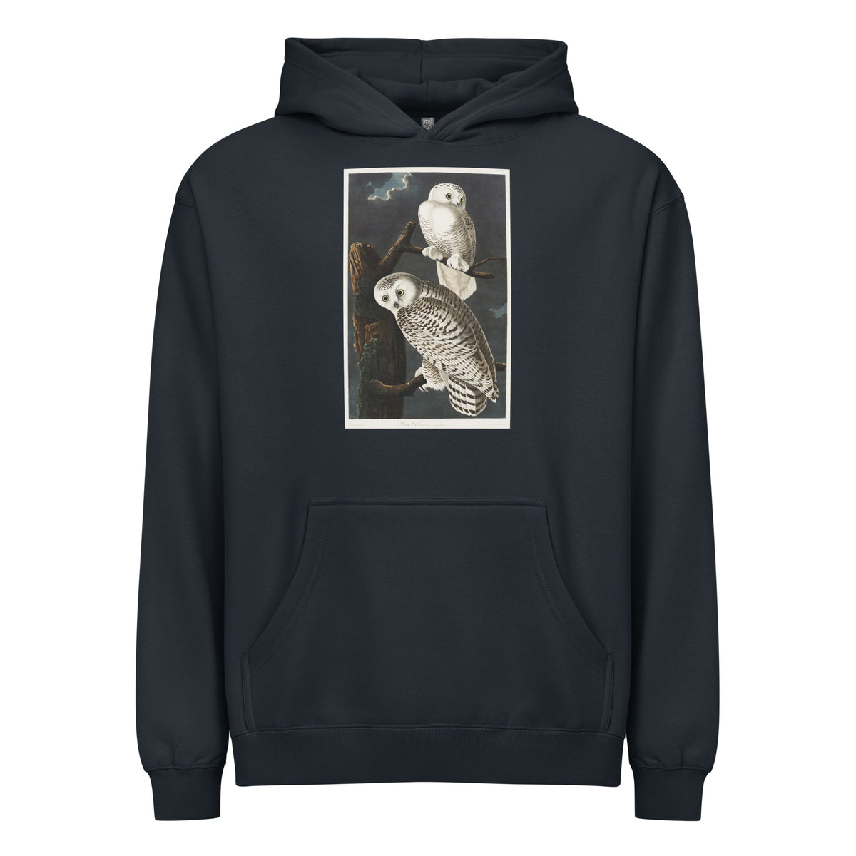 Navy Hoodie Snowy Owl Signature