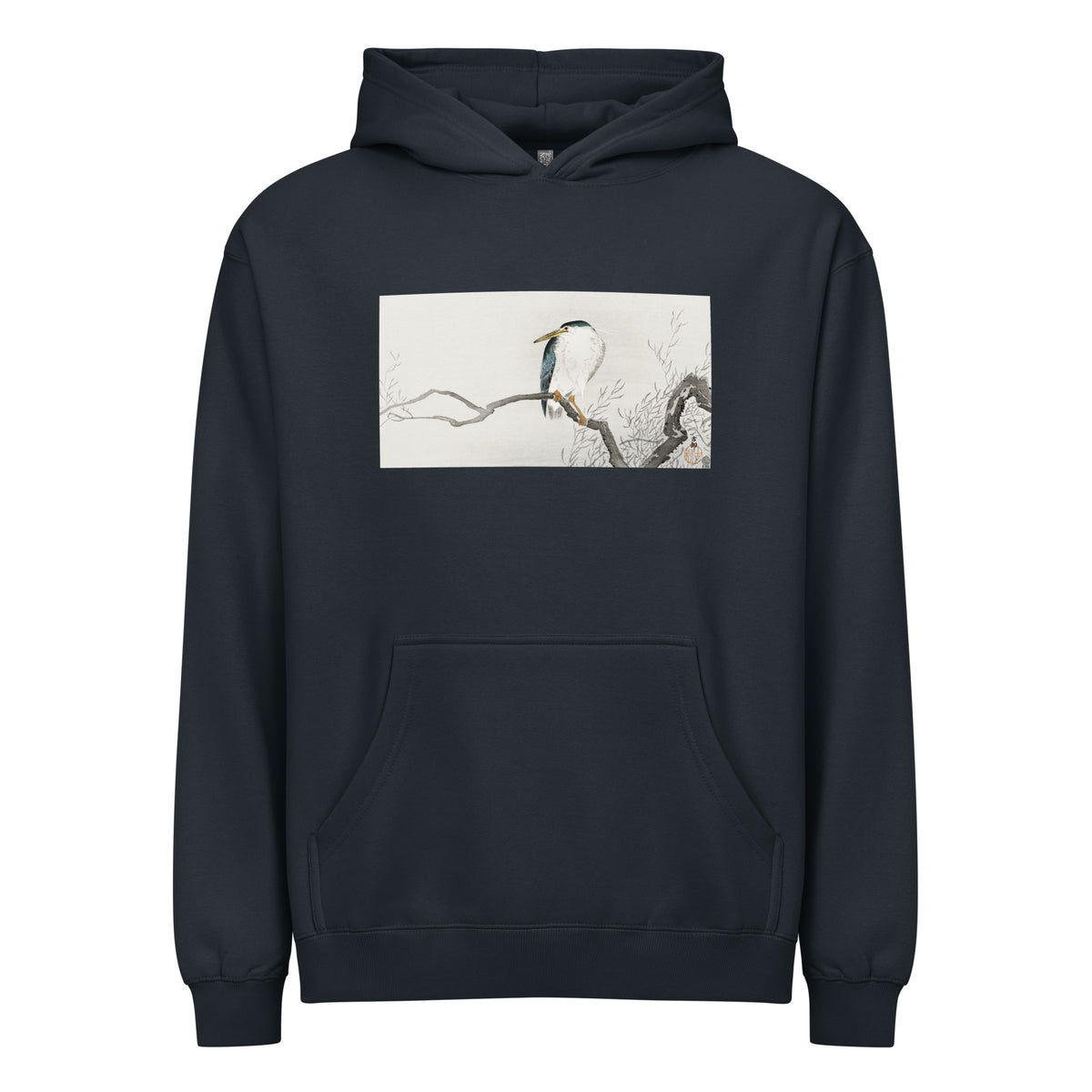Navy Hoodie Quack On Erratic Branch - Ohara Koson 1900 Signature