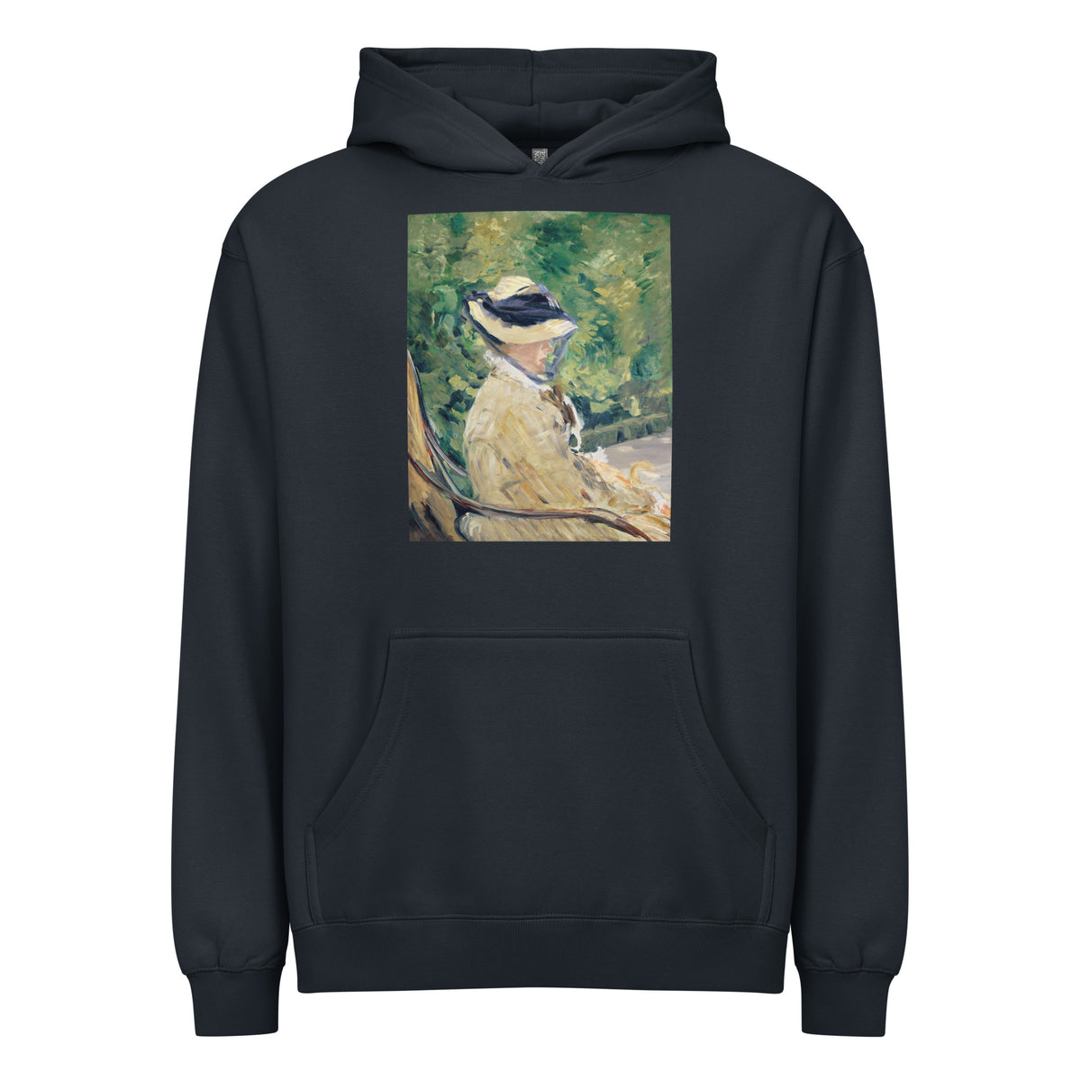 Navy Hoodie Madame Manet Suzanne Leenhoff 1830 1906 At Bellevue Painting In High Resolution Signature