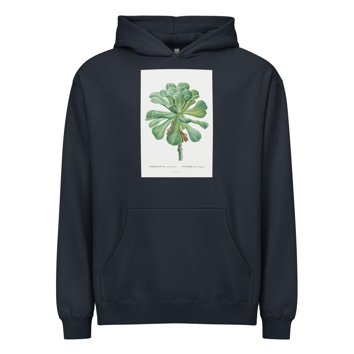 Navy Hoodie Sempervivum Canariense Image Signature
