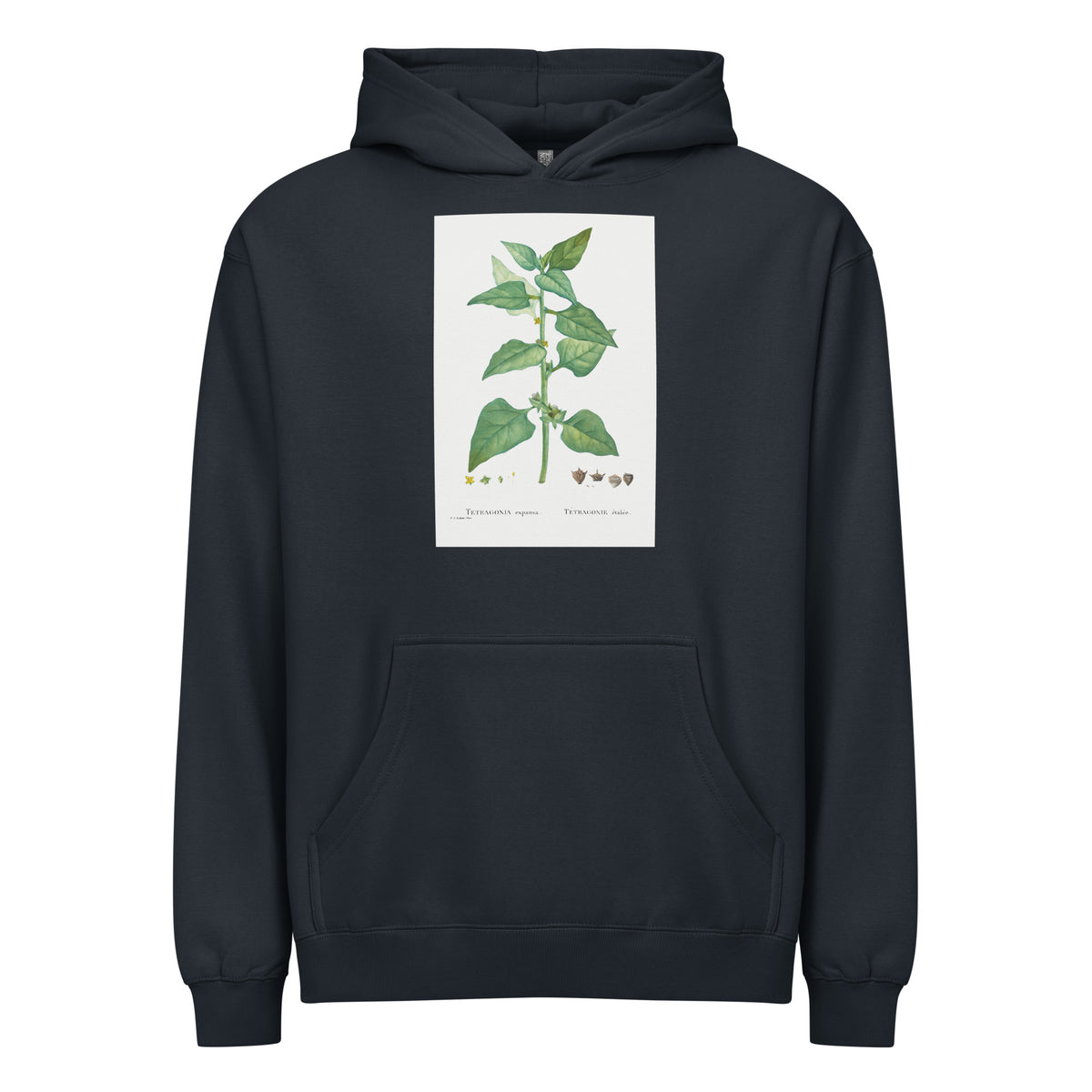 Navy Hoodie Tetragonia Expansa New Zealand Spinach Signature